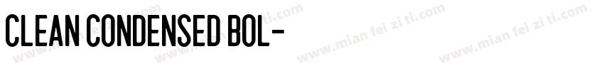 Clean Condensed Bol字体转换